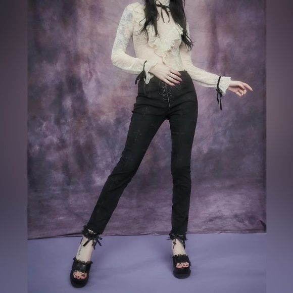 Dolls kill cross skinny jeans - Picture 3 of 5